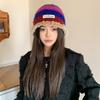 Autumn and Winter New Hat Women's Retro Niche Design Sense Knitted Fluffy Bucket Hat Colored Warm Ear Protector Basin Hat