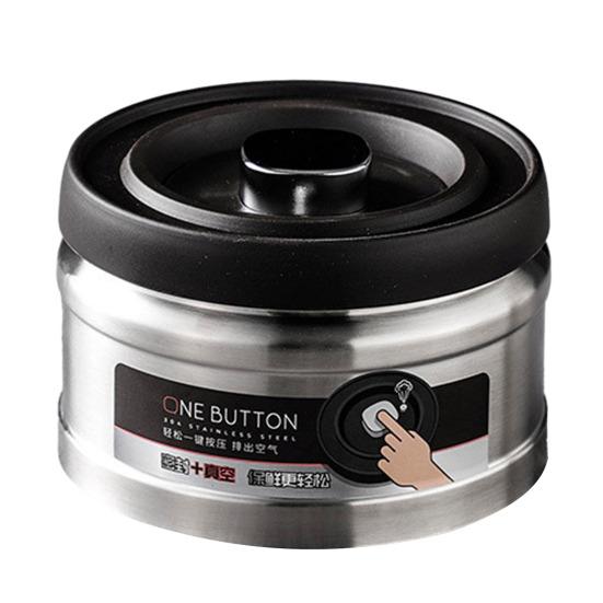 Stainless Steel Vacuum Storage Tank for Tea Leaves Moisture Proof & Dust-Proof Coffee Bean Container 750/1100ml Capacity Sealed Food Jar for Grain Nut