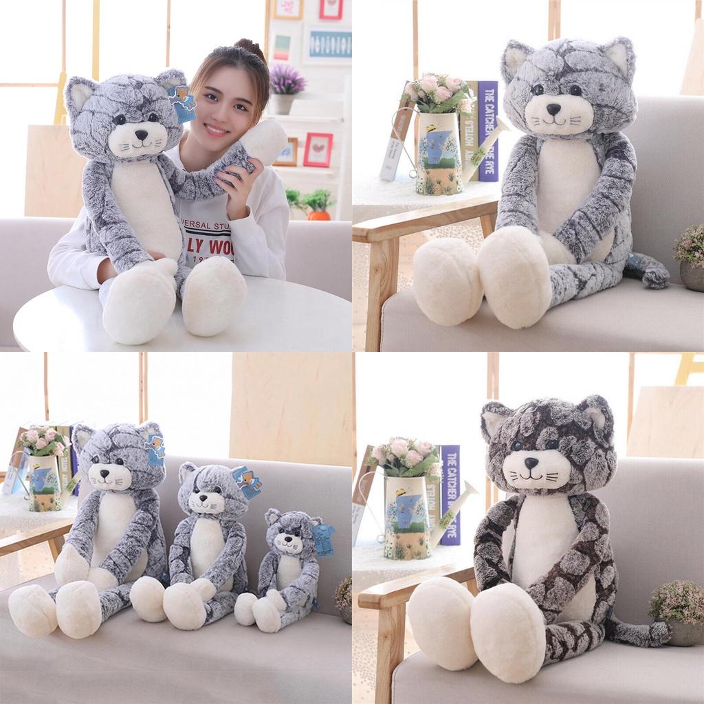 Huggable Cute Cat Stuffed Doll Soft Plush Toy Ideal For Kids Birthday Gift