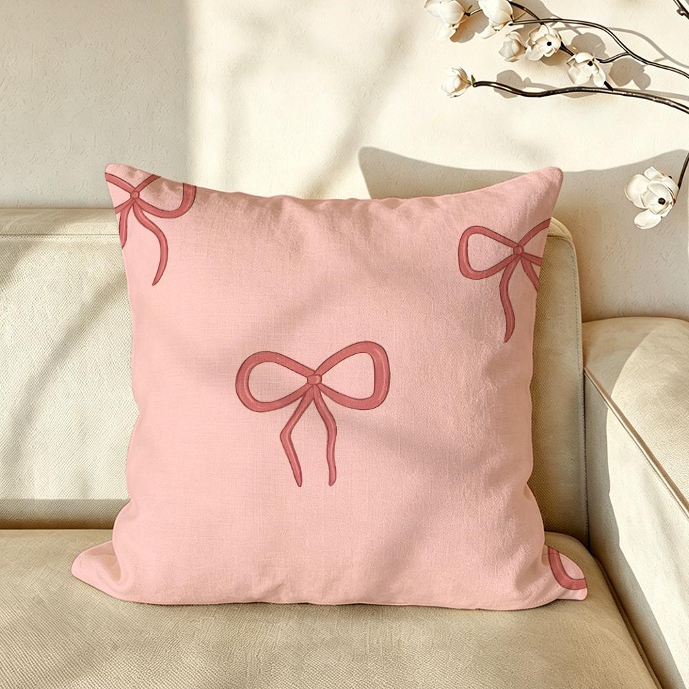 Pattern BBow Cushion Cover Pillow Case Antidustmite Pillowcase Silky Short Plush Sofa Cushion Cover hot