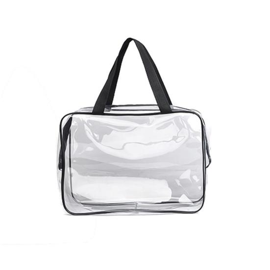 Kozmetik Çantası Fermuar Kapatma Şeffaf Organizatör Malzemeleri Banyo için Büyük Kapasiteli Depolama Kese