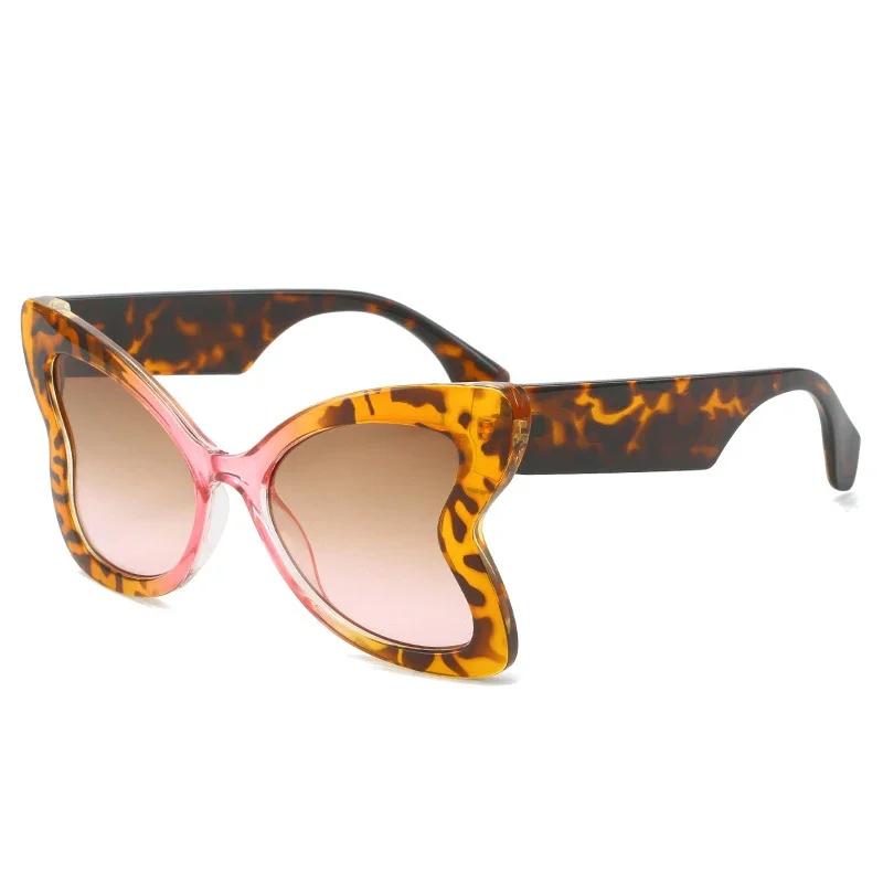 

Oversized Leopard Sexy Butterfly Sunglasses Women For Men Fashion Luxury Brand Designer Vintage Punk Lady Big Frame Sun Glasses As the picture