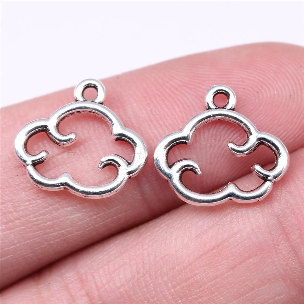 

20pcs Cloud Charms For Jewelry Making Antique Silver Color Pendants Making DIY Handmade Tibetan Finding Jewelry