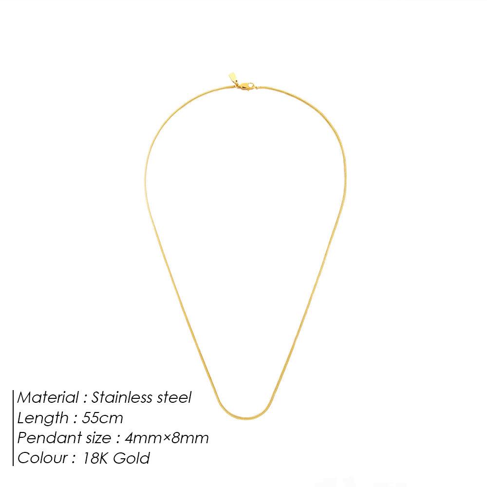 Saint Delan Snake Bone Square Chain Necklace - Men's Korean Style, Trendy and Simple with a Cold, High-Sense Personality