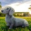 Dachshund Garden Statue Meditation Sitting Dog Sculpture Resin Dog Statue Figurine Ornaments