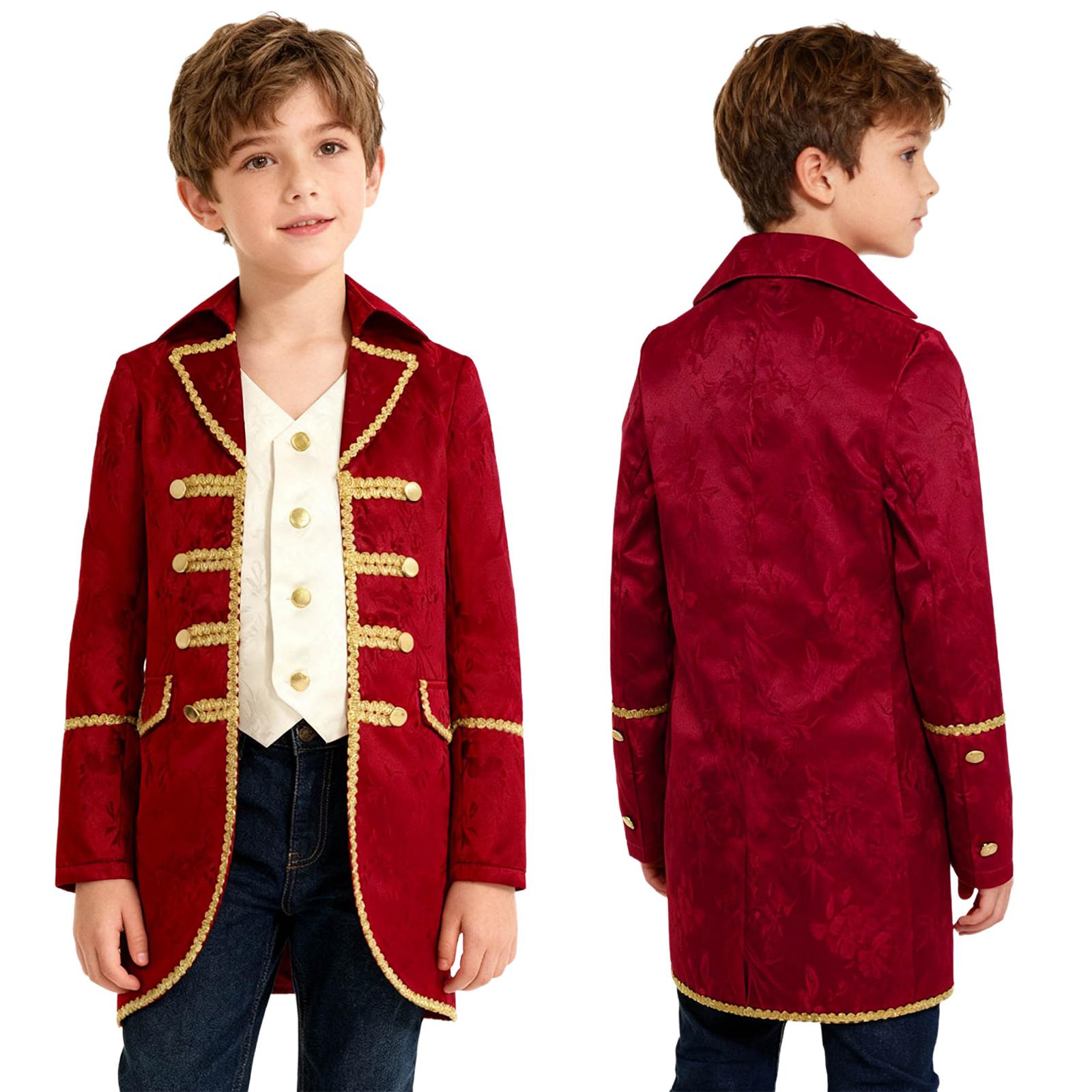 Boys Medieval Victorian Tailcoat Halloween Steampunk
