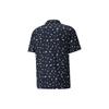 Puma Embroidered Feather Pattern All-Over Print Polo Shirt Men Tops Navy-Blue 531092-01