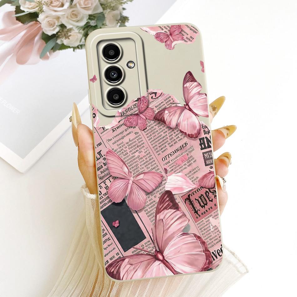 For Samsung Galaxy A05s A05 Cute Cat Flower Cartoon Phone Case For Samsung A05 A 05 05S A05S Shockproof Soft Silicone Cases