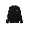Emporio Armani EA7 Side Sleeve Letter Print Long Sleeve Hooded Sweatshirt Men Sweatshirt Black 8NPM18-PJ05Z-0203
