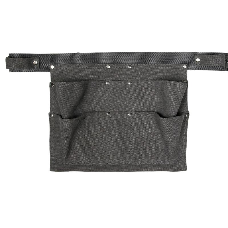 11.61x8.66inch Multifunctional Heavy Duty Waxed Canvas Multi Pocket Tool Apron Rivets Apron Tool Belt Bas 1 серый