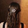 Elegant Pearl Flower Bridal Hair Comb Wedding Dress Accessory Stylish Bride Headpiece For Ceremony And Party
