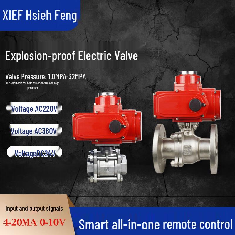 Kalei Explosion-Proof Electric Threaded Ball Valve CN plug (adapter included)