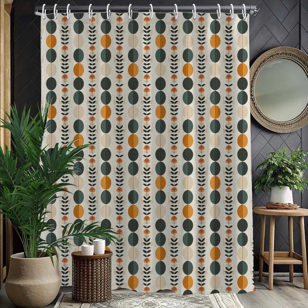 Bohemian Shower Curtain Sage Green Shower Curtain Sage Bathroom Curtain Green Shower Curtain With 12 Hooks