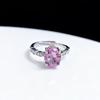 Imitation 8 * 10 Oval Natural Amethyst Purple Diamond Colored Treasure Ring High Texture Zircon Ring