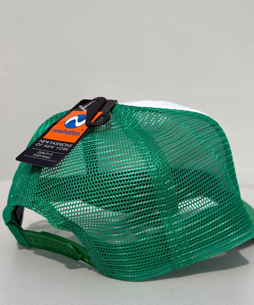 Nyuhaeteun Poly Mesh Cap (White/Kelly Green)