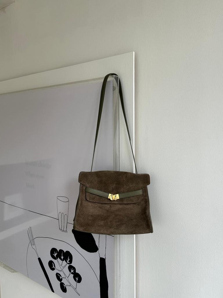 Niche Frosted Cowhide Retro Messenger Bag - Casual Crossbody/Shoulder Hobo Bag