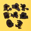 /8Pcs Cartoon White Puppy Dogs Enameled Brooches Cute Animal Lapel Pins Fashion Jewelry Accessories Set Gift For Friends