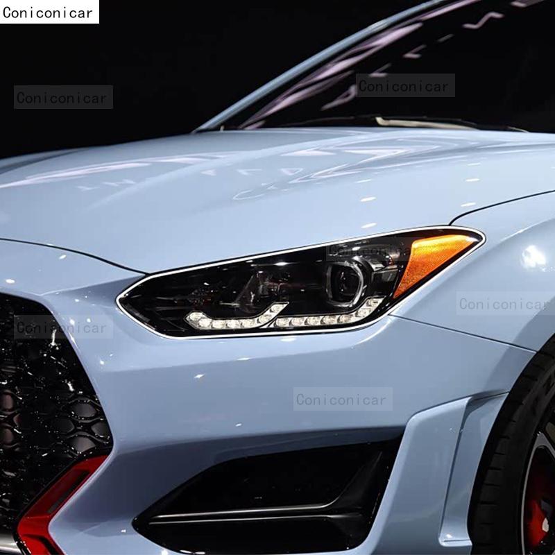 Für HYUNDAI VELOSTER 2020-2022 Auto Scheinwerfer Transparent TPU Schutzfolie Frontlicht Tönung Farbwechsel