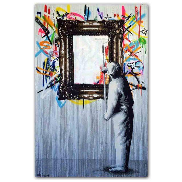 

Абстрактное цветное граффити, искусство Бэнкси, балерина, плакат, холст, картина, гостиная, кабинет, коридор, украшение для дома, фреска 21X30cm No Frame