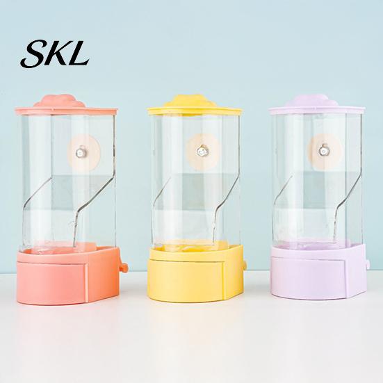 Dust-proof Bird Feeder Automatic Parrot Food Dispenser, No Mess Cage with Perch, Easy Clean Anti-Splash Pull-Out Drawer for Parakeets Budgies