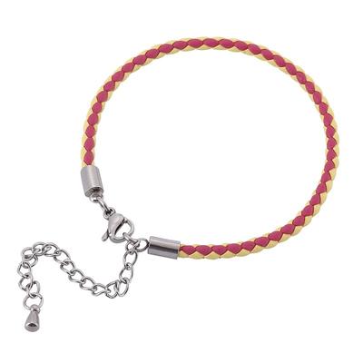 Bracelet à breloques en cuir pour femme, bijou original, longueur réglable de 160 à 200 mm