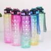1000ml Large Capacity Water Cup with Handle Straight Mouth Spring Cap Space Cup Plastic Water Cup Sports Outdoor Water Cup