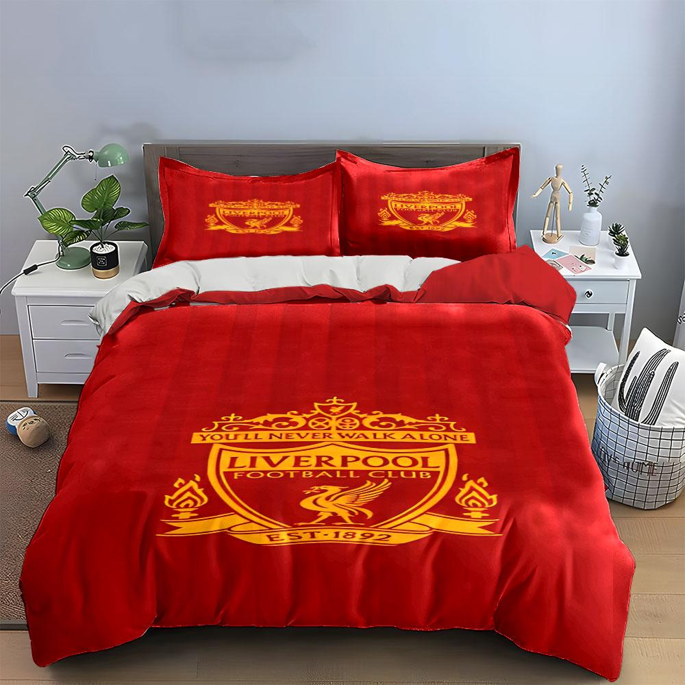 Logo du Liverpool Football Club. Ensembles de literie Ensembles de housses de couette Housses de couette Taies d'oreiller(1 * Housse de couette 2 * Taies d'oreiller sans couette)