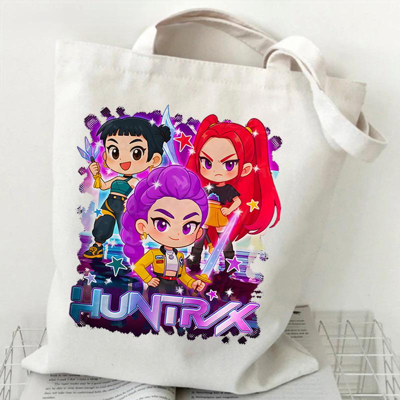 KPop Demon Hunters Student Everyday Versatile Shoulder Bag Fashion Demon Hunters Canvas Bag