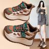Women's Fur One Thick Bottom Heightening Winter Lightweight Padded Warm Snow Boots Non-slip Wear Casual Sneakers Lace-up Cotton Boots