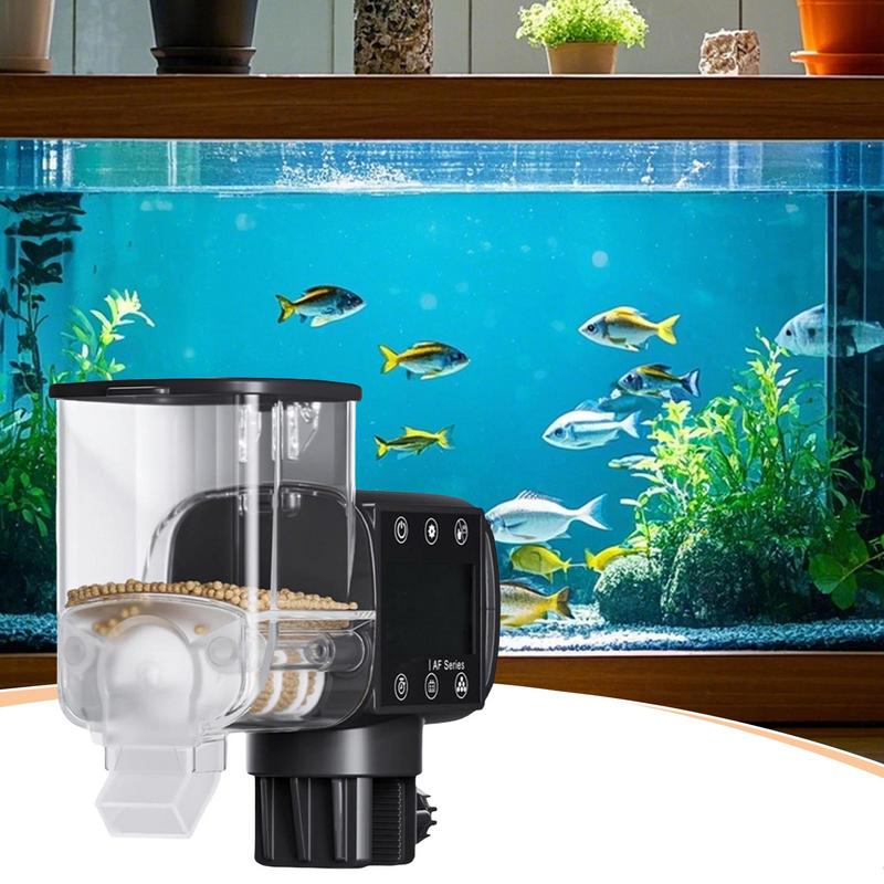 Fish Automatic Feeder Battery Powered Smart Fish Feeder With Timer Programmable Feeding Machine With Digital Display Smart Food