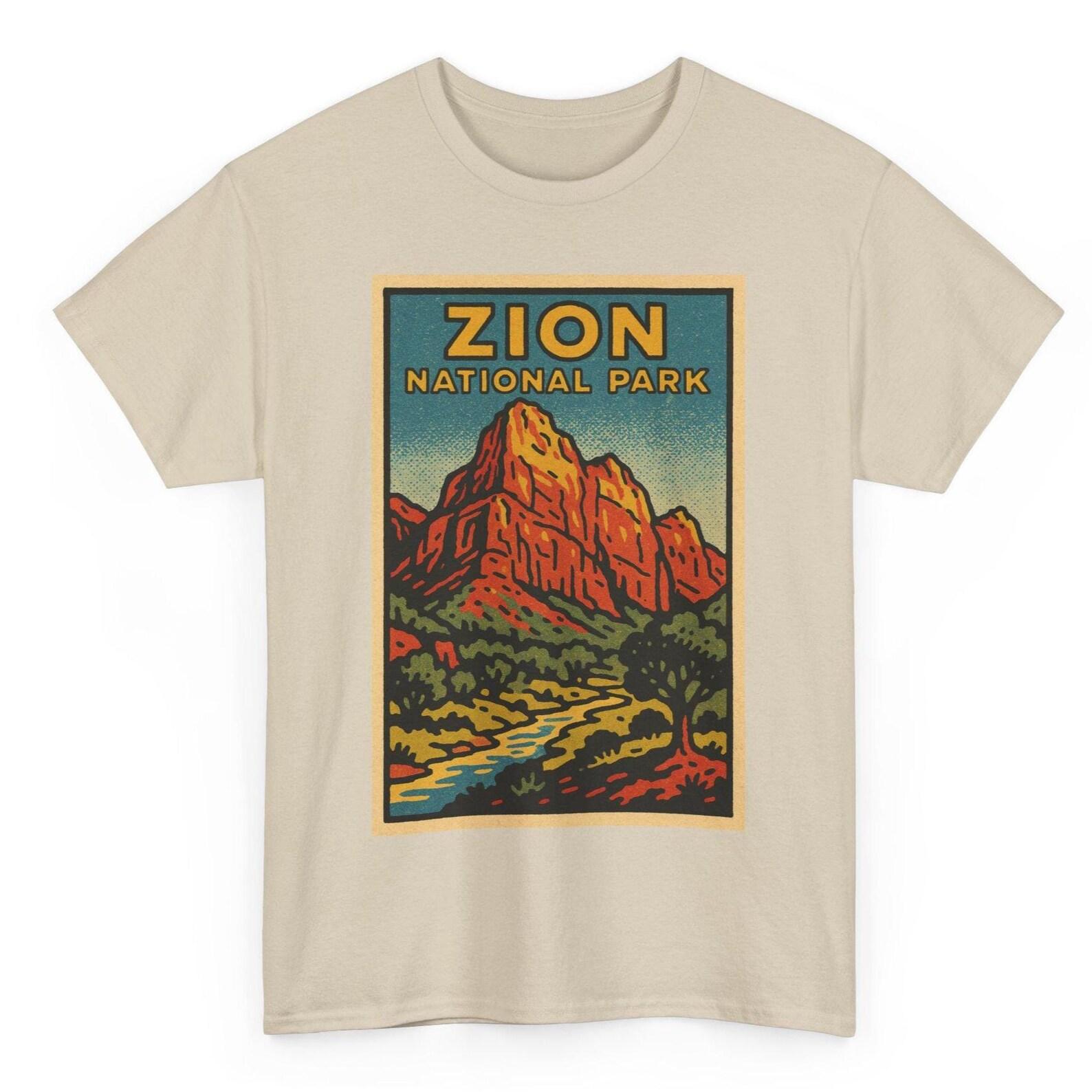 Zion National Park T-Shirt: Retro Comic Style Hiking Tee XL
