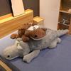 Giant Plush Crocodile Toy 120/150/200cm Extra Long Crocodile Pillow Fluffy Soft Stuffed Animal Large Huggable Body Pillow for Kids Adults