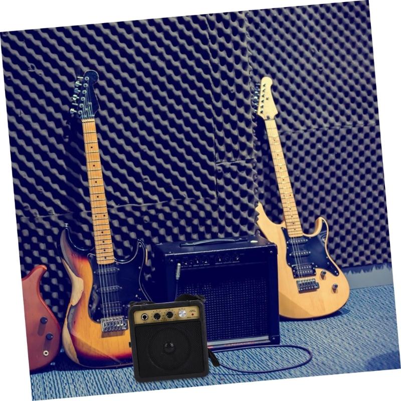 Wiederaufladbarer Gitarrenverstärker 5W Elektrischer Gitarrenverstärker Mit Handschlaufe Outdoor Tragbarer Gitarrenverstärker zum Üben Langlebig