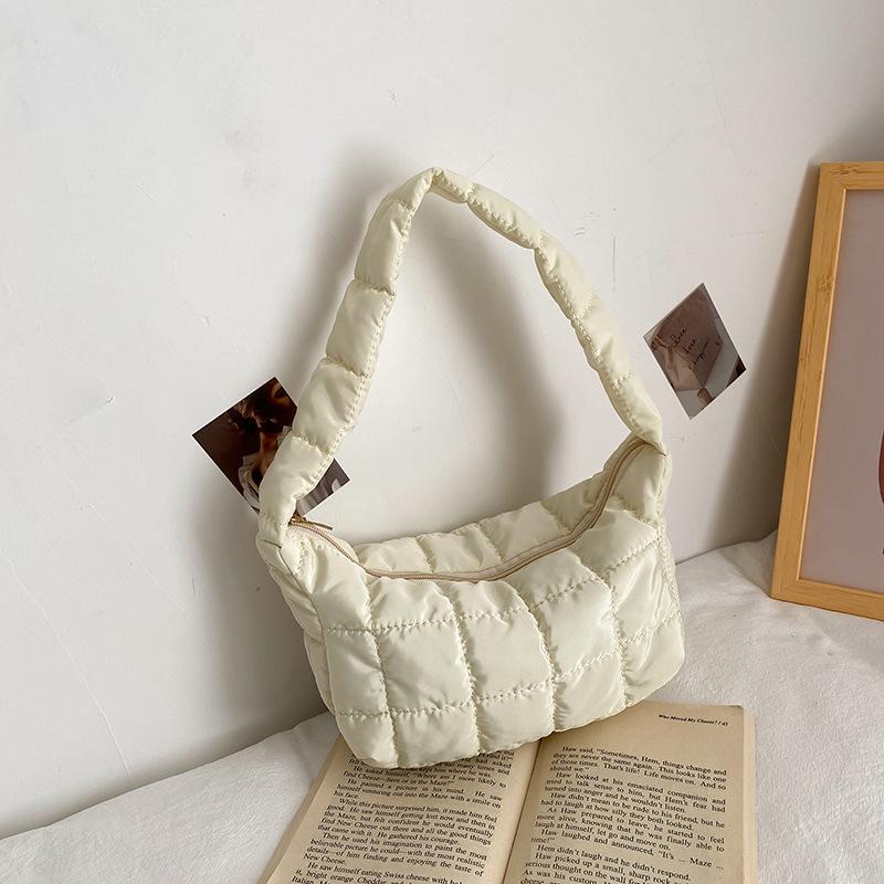 Nylon Dumpling Shoulder Bag Design Simple Underarm Bag Embroidery Thread Handbag for Women Tote Bag