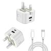 Pd20w British Standard Charger Qc3.0 Foldable Plug Charger Head For Apple Samsung Phones