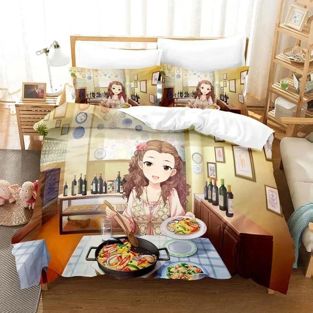 Comforter The Idolm@Ster Cinderella Girls Starlight Stage Bedding Set Printed With Soft Queen King Bedclothes Home
