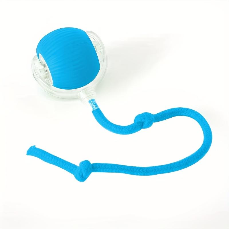 Automatic Rolling Cat Ball Toy with LED Light & Tail Rope, Interactive Play for Pets
