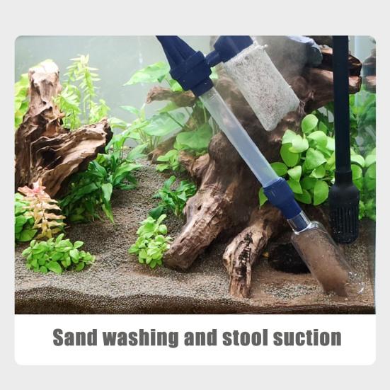 Electric Gravel Cleaner Aquarium Vacuum Cleaner Multifunction Fish Tank Vacuum Cleaning Tool for Water Changing Sand Washing Water Circulation