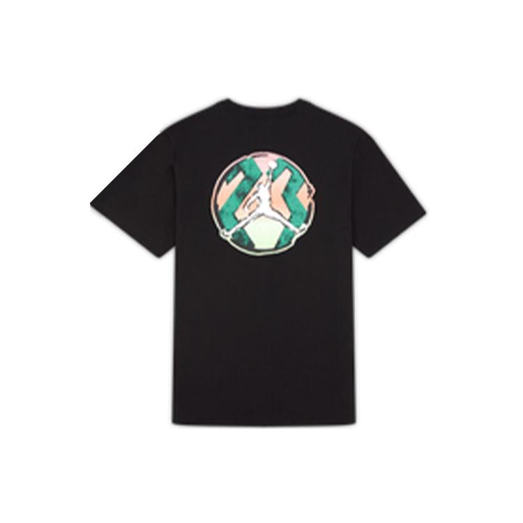 Jordan T Shirts Men's Black Crew Neck Moderate Straight Fit DQ5884-010