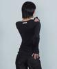 KIJIKO Ke311. Curved Sheer Tee Charcoal
