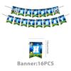 Football Theme Birthday Party Tableware Set: Disposable Tablecloth, Plates, Cups, and Decorations