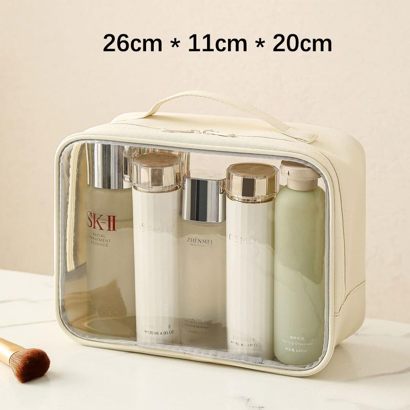 Women's Cosmetic Bag Transparent PVC Waterproof Portable Makeup Organizing Bags Travel Swim Outdoor Toiletry Wash Case