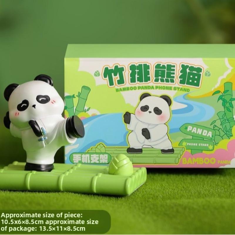 Creative Panda Resin Phone Stand - Cartoon Lazy Person's Cool Item - Desktop Tablet Stand - Cute Pet Ornament - Gift