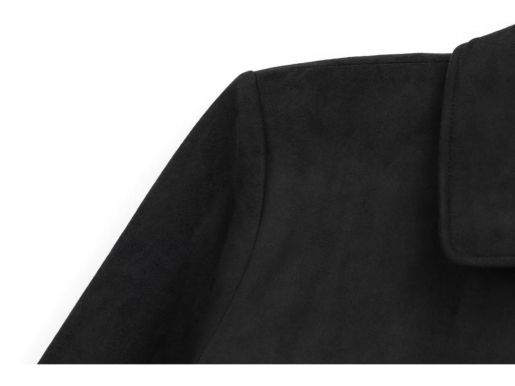 2025 Women's Winter Suede Mini Skirt and Short Jacket Set