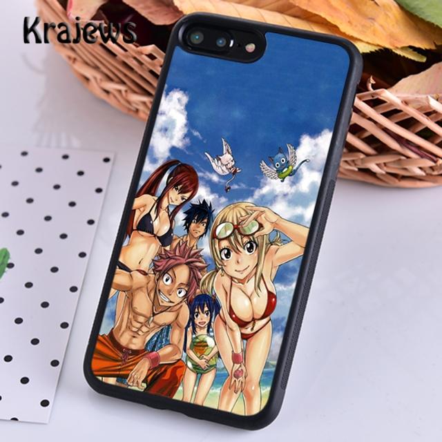 Husa de telefon Krajews Fairy Tail Anime Manga pentru iPhone 14 5 6s 7 8 plus X XR XS 11 12 13 pro max Samsung Galaxy S21 S22ultra