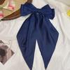 Women Hairpin Large Size Long Ribbon Bowknot Decor Spring Hair Clip Lightweight Back Head Hair Pin Hair Accessory