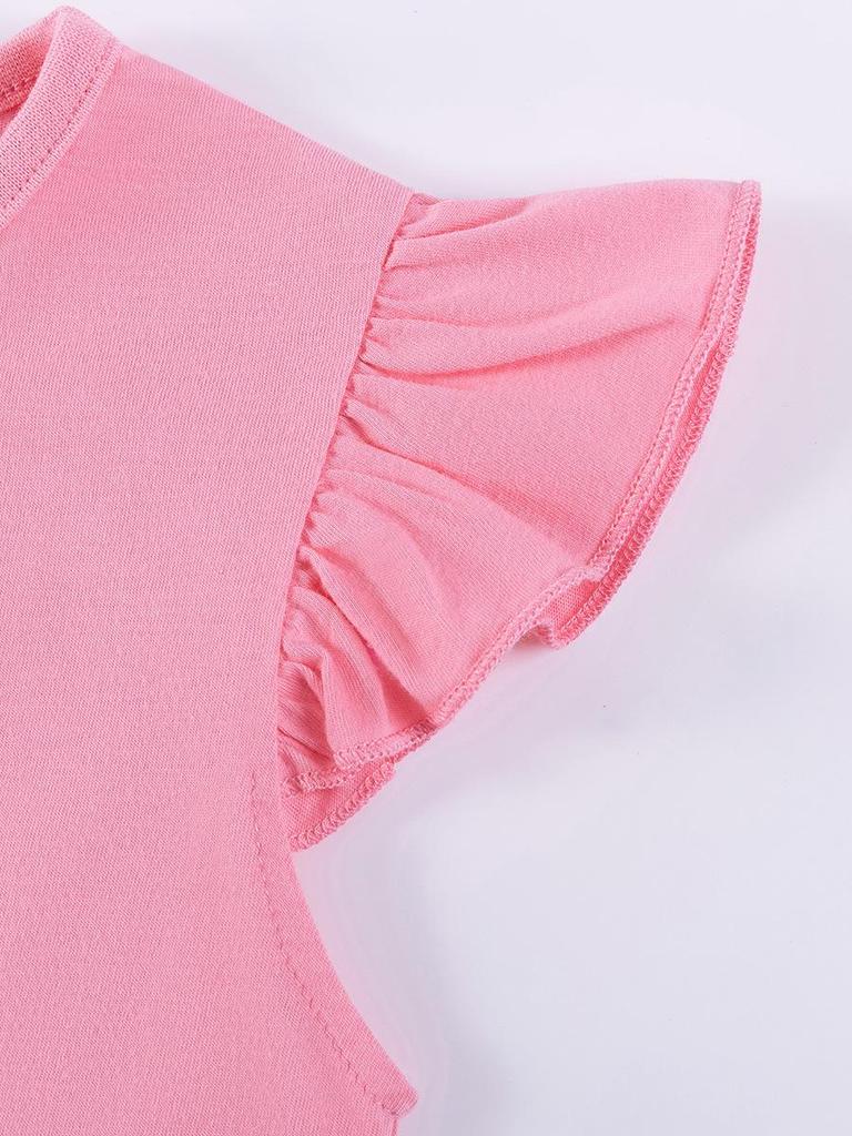 Little Maven Summer Floral Cartoon Dress - Short Sleeve, Breathable Children's Skirt