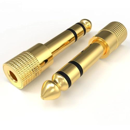 CNCTWO (Connect Two) 3.5mm Female to 6.35mm Male Audio Converter Adapter (Gold-Plated) for Guitar, Electric Guitar, Amplifier, Digital Piano, Keyboard