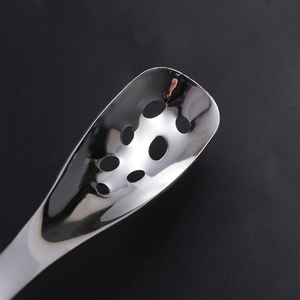Stainless Steel Dessert Spoon Long Handle Colander Dinnerware Slotted Spoon  Ice Cream
