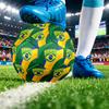 Brazil Football Printed Size 5 Soccer Ball Wear Resistant Standard Adult Training Football Fan Gift for Indoor Outdoor Match Sports